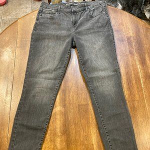Old Navy Rockstar Dark Gray/Faded Black Built-In Sculpt Jeans Size 12 EUC